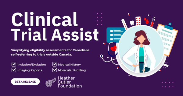 Illustration of a doctor and description of “Clinical Trial Assist” by Team Heather.